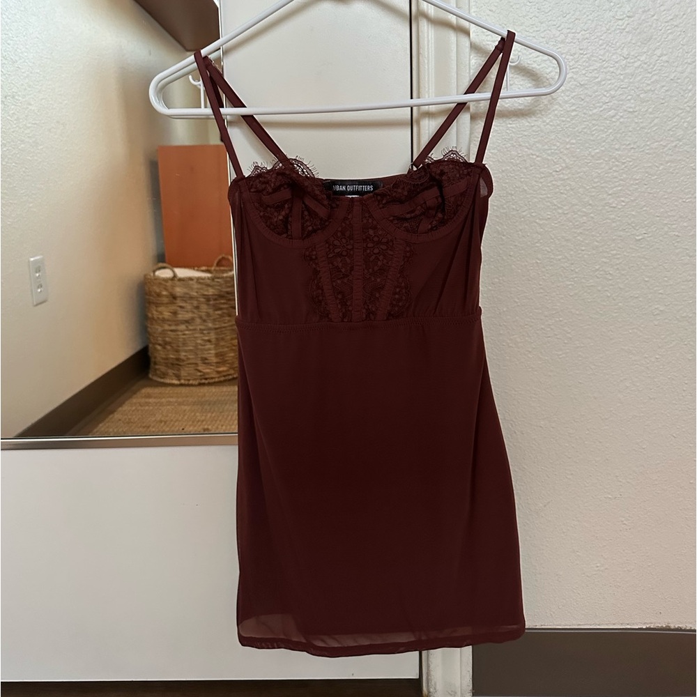 Urban Outfitters Brown Corset Dress